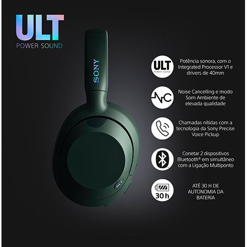 Auscultadores Noise Cancelling Bluetooth Sony ULT Wear WH-ULT900NH - Cinzento on Sale