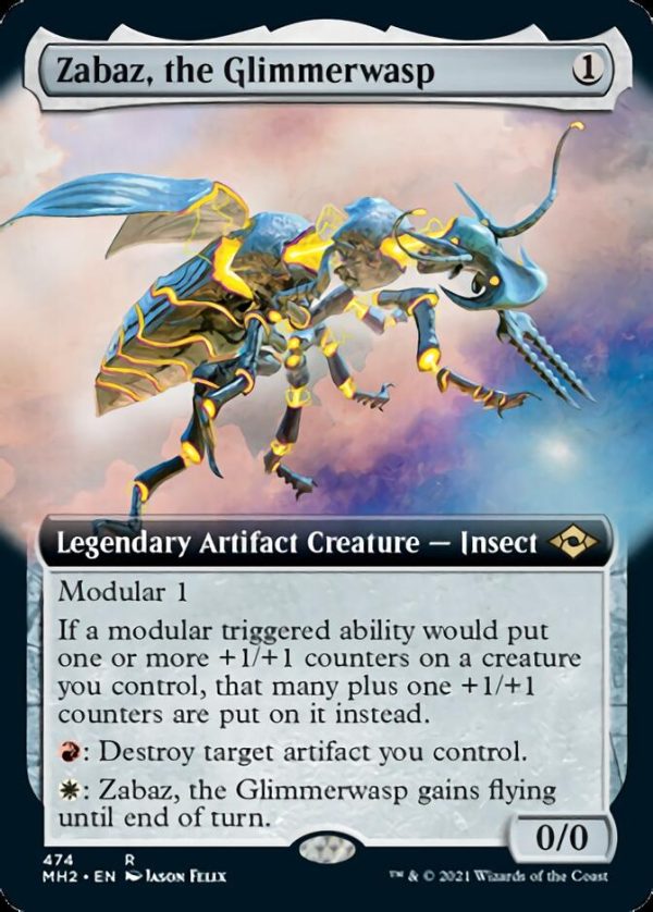 Zabaz, the Glimmerwasp (Extended Art) [Modern Horizons 2] Cheap